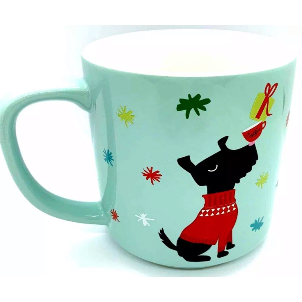 Caribou Coffee Mug 2017 Black Terrier Dog